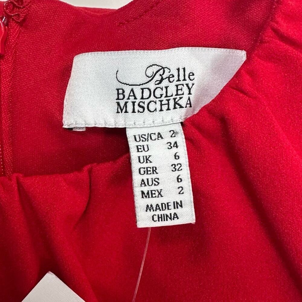NWT | Belle Badgley Mischka | Kiera Dress | Red | Size 2 - Picture 9 of 15